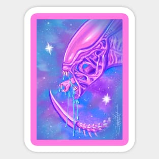 Pastel horror xenomorph Sticker